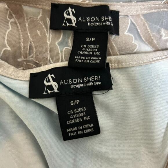 Alison Sheri Womens Y2K Floral Fairy Midi Dress Size S Ombre Mesh Asymmetric Hem - Picture 6 of 10